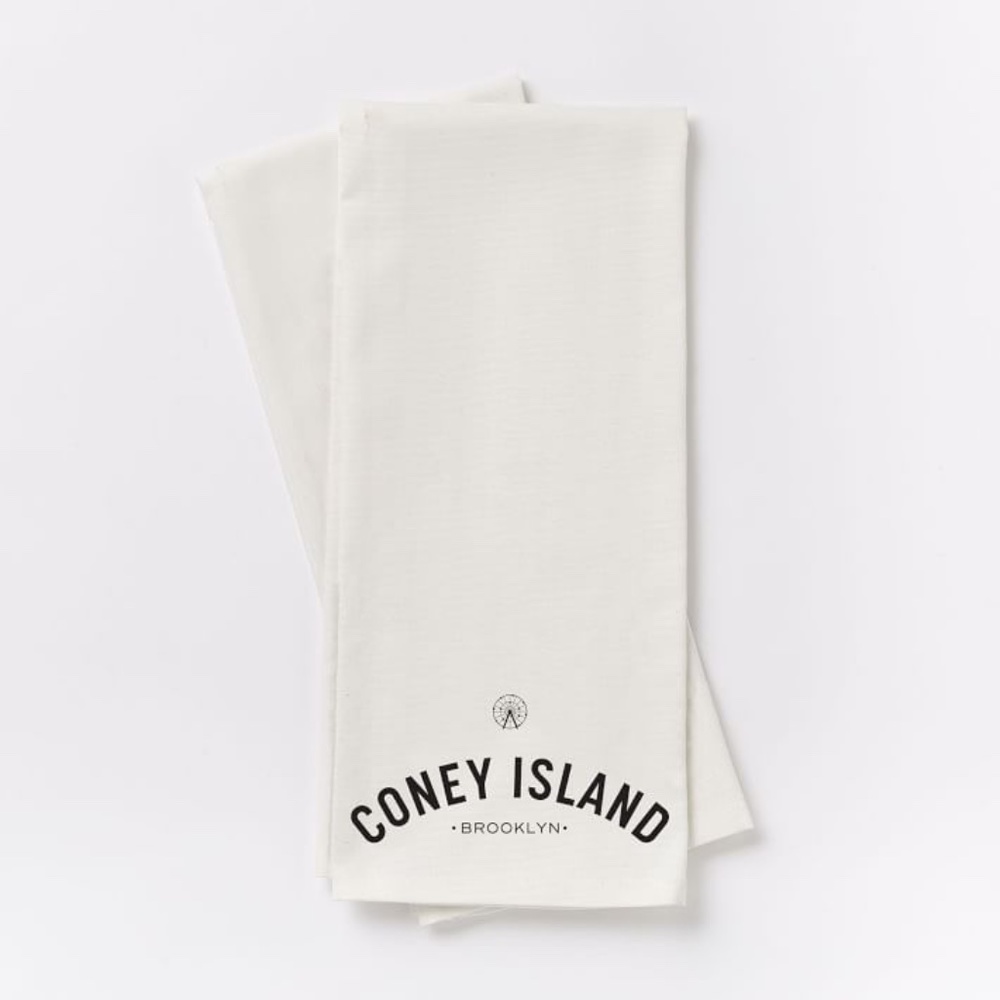 WEST ELM | 100% Cotton Brooklyn Neighborhoods Tea Towels | NWT